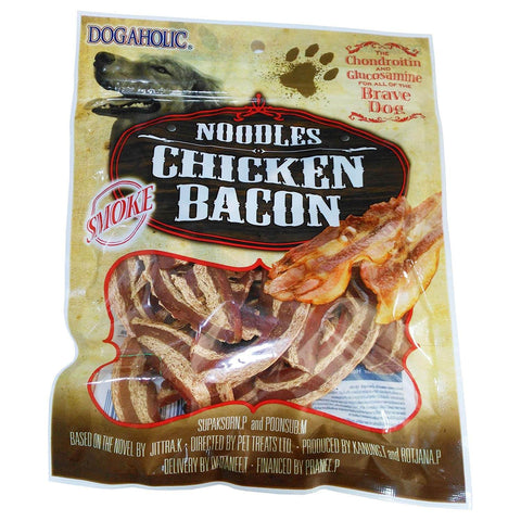 Dogaholic Noodles Chicken Bacon Strips- Smoke (130 gm)