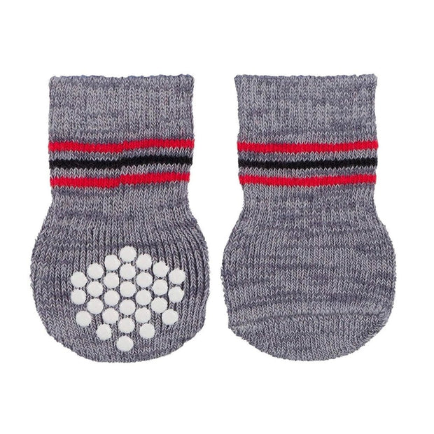 Trixie Non-Slip Dog Socks- Grey (1 Pair)