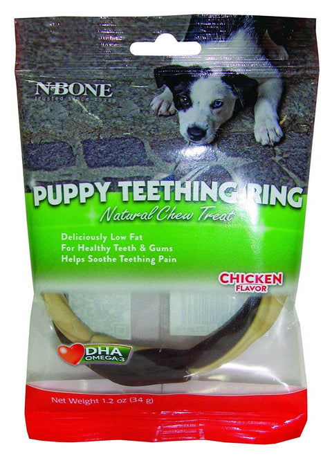 N-Bone Puppy Teething Ring- Chicken Flavour (34 gms)