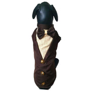 Customized Brown Khaki Tuxedo for Dogs