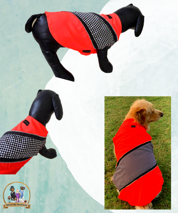 Red Black Design Shirt For Dogs