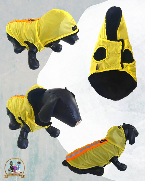 Yellow Hoodie Regular Jacket For Dogs