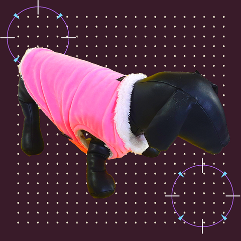 Regular Pink Winter Wear For Dogs.