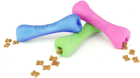 Beco Pets Natural Rubber Treat Chew Bone For Dogs – Green