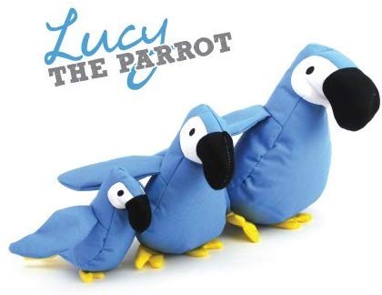 Beco Pets Recycled Squeaker Plush / Soft Toy For Dogs – Lucy The Parrot