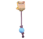 Beco Pets Natural Rubber Ball On Rope Toy For Dogs – Blue
