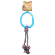 Beco Pets Natural Rubber Hoop On Rope Toy For Dogs – Blue