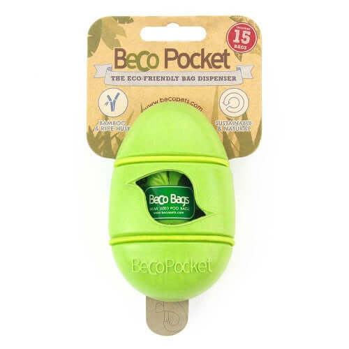 Beco Pets Recycled Bamboo Pocket Poop Bag Dispenser – Green