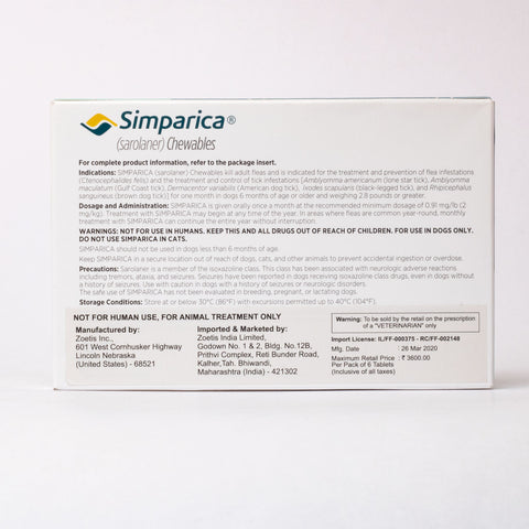Simparica Chewable Tablets , 22.1-44 lbs Dogs ( 40 mg )