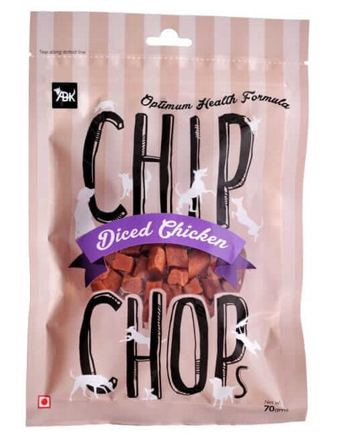 Chip Chops Dog Treats- Diced Chicken (70 gms)