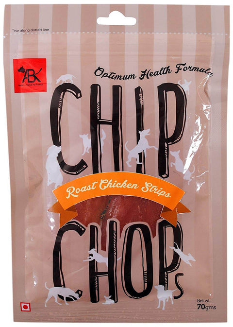 Chip Chops Dog Treats- Roast Chicken Strips (70 gms)