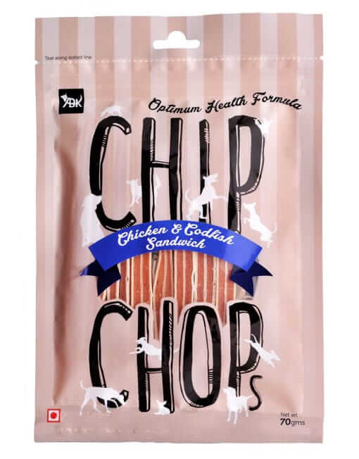 Chip Chops Dog Treats- Biscuit Twined with Chicken (70 gms)