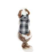 Checkered Black & White Extra Warm Winter Jacket For Dogs
