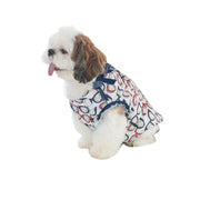 White Designer T-Shirt With Motifs For Dogs