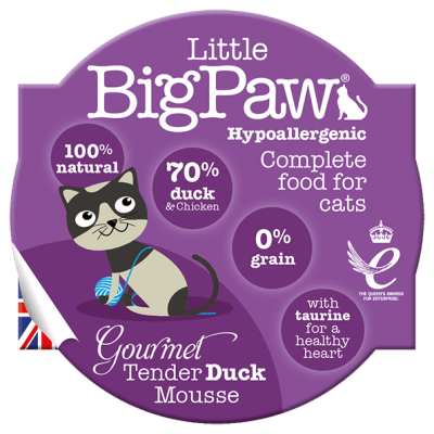 Little BigPaw Gourmet Tender Duck Mousse For Cats (85 Gms)-Pack Of 8