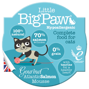Little BigPaw Gourmet Atlantic Salmon Mousse For Cats (85 Gms)-Pack Of 8