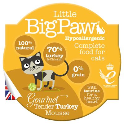 Little BigPaw Gourmet Tender Turkey Mousse For Cats (85 Gms)-Pack Of 8