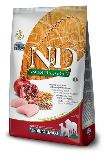 N&D Ancestral Grain Chicken & Pomegranate Adult Med & Maxi Dog Food