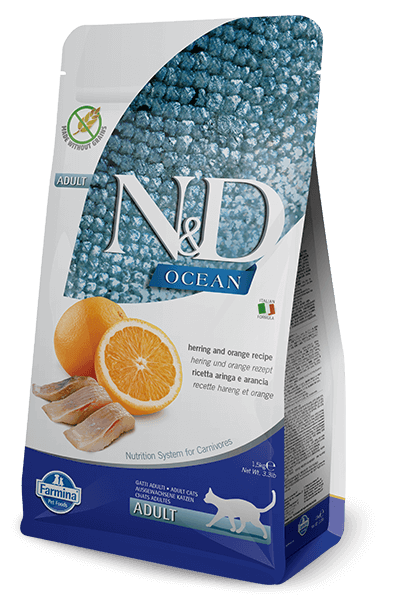 N&D Ocean Grain Free Herring & Orange Adult Cat Food (All Breeds)