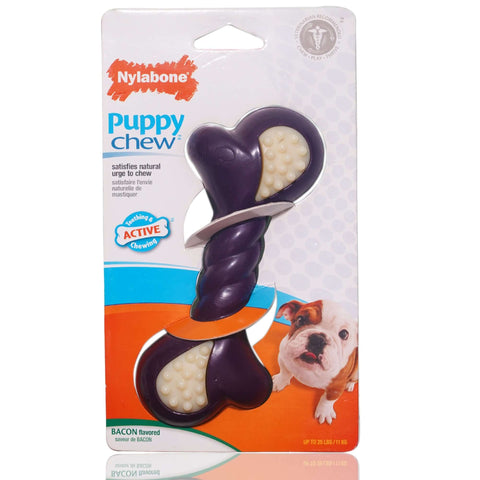 Double Action Bone Puppy Dog Teething Chew Toy