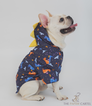 Space Dino With Spike Hoodie Shirt For Dogs