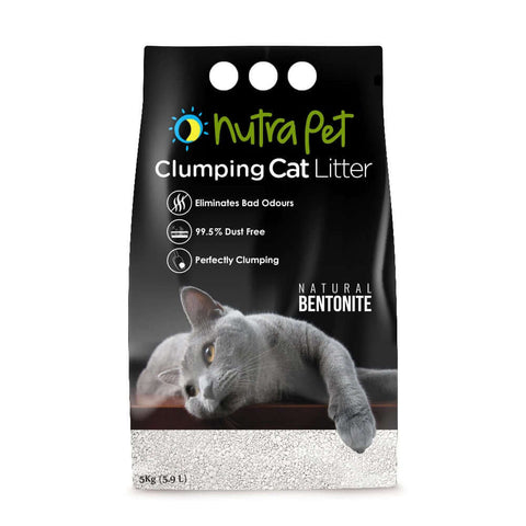 Nutrapet Natural White Bentonite Clumping Cat Litter-5kg