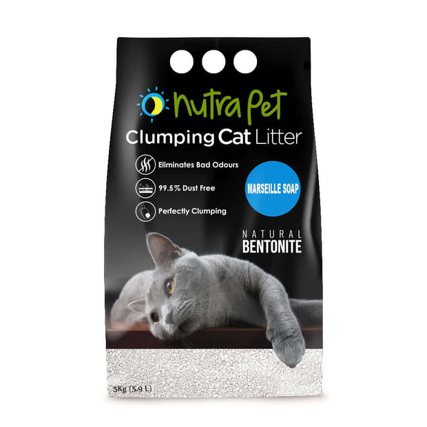 Nutrapet Marseille Soap White Bentonite Clumping Cat Litter-5kg