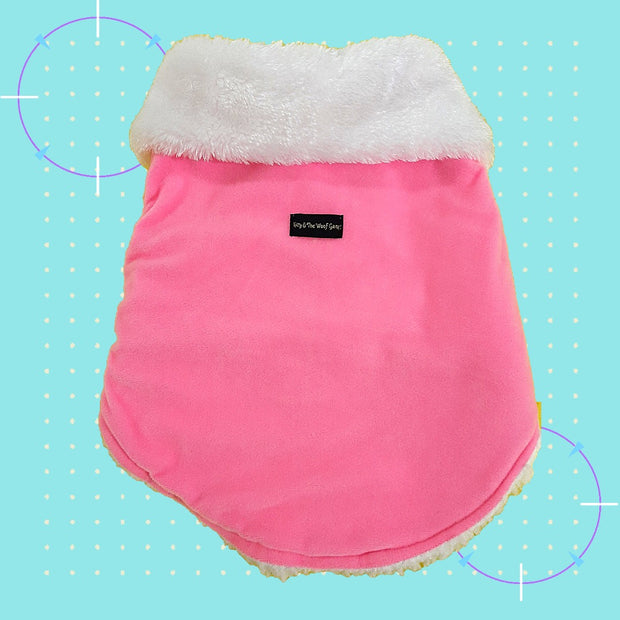 Regular Baby Pink Winter Wear For Dogs