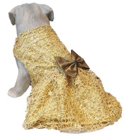 Designer Sequined Wedding Frock For Dogs