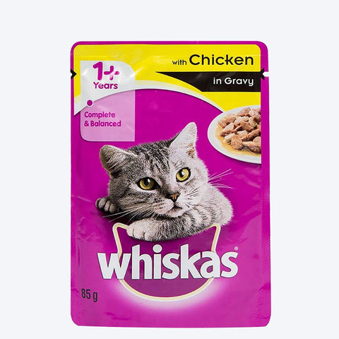 Whiskas Chicken in Gravy Adult Wet Cat Food - 85 gm