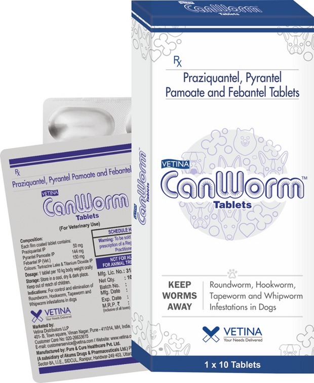Canworm Deworming Tablets For Dogs ( Pack of Two )