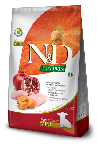 N&D Pumpkin Grain Free Chicken & Pomegranate Puppy Mini Dog Food