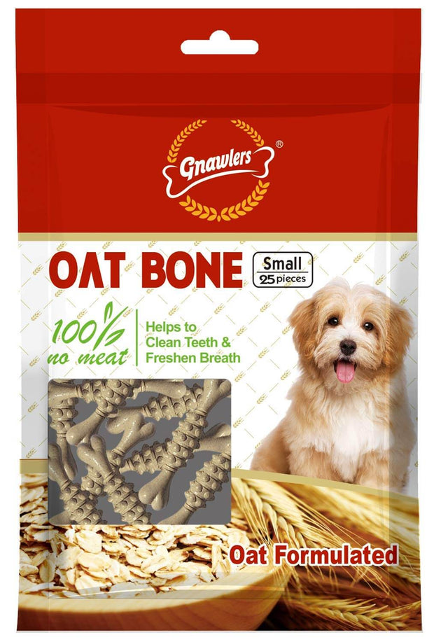 Gnawlers Oat Bone Dog Treat, 225 g (25 Pieces)