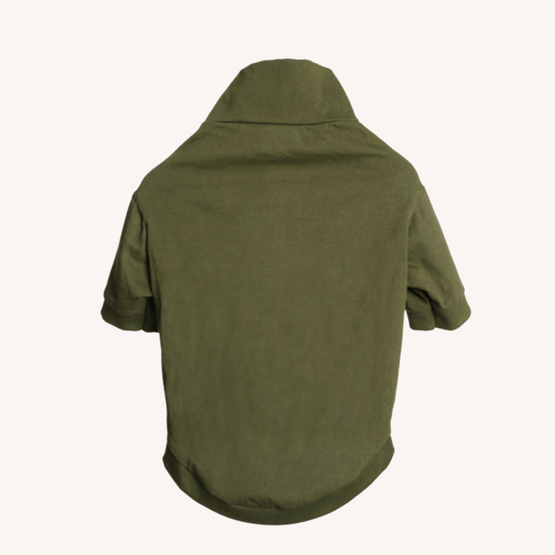 Olive Green Turtle Neck T-Shirt For Dogs