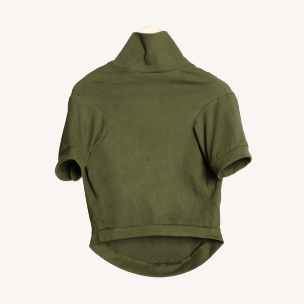 Olive Green Turtle Neck T-Shirt For Dogs