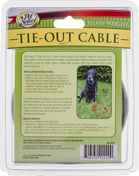 Pet Select 20' Heavy Weight Tie-out Cable